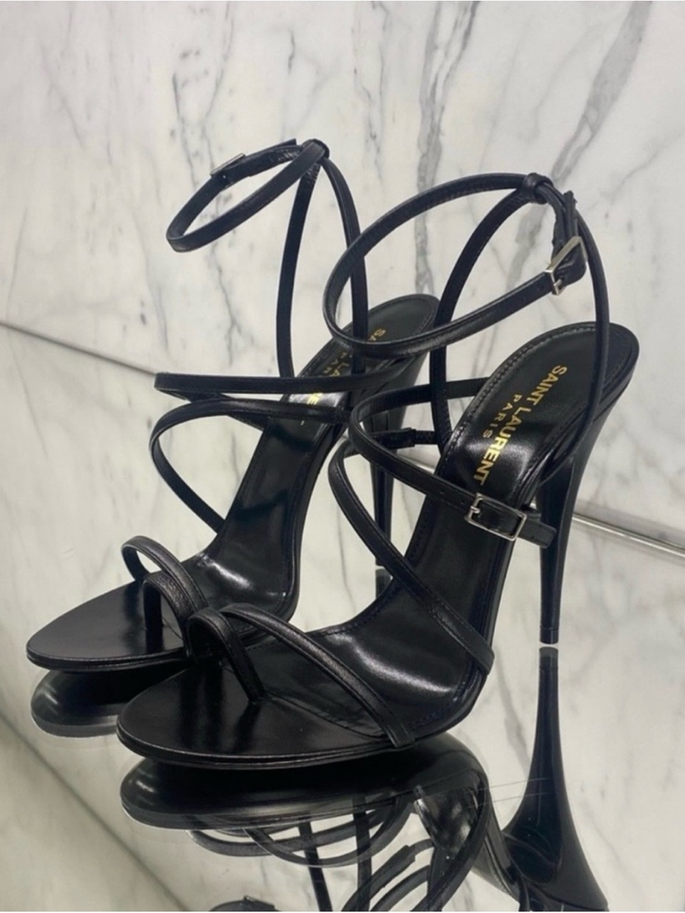 Saint Laurent Black Stiletto